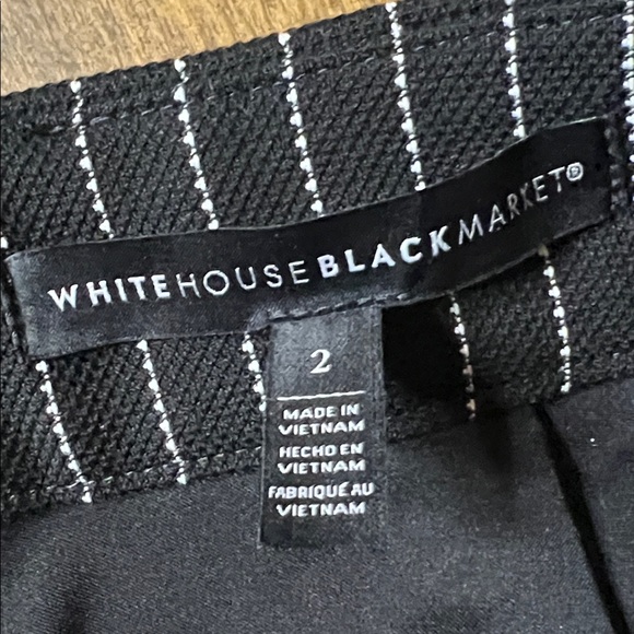 NWOT - Classic Black Pinstripe Skirt - WHBM (2) - Picture 3 of 3